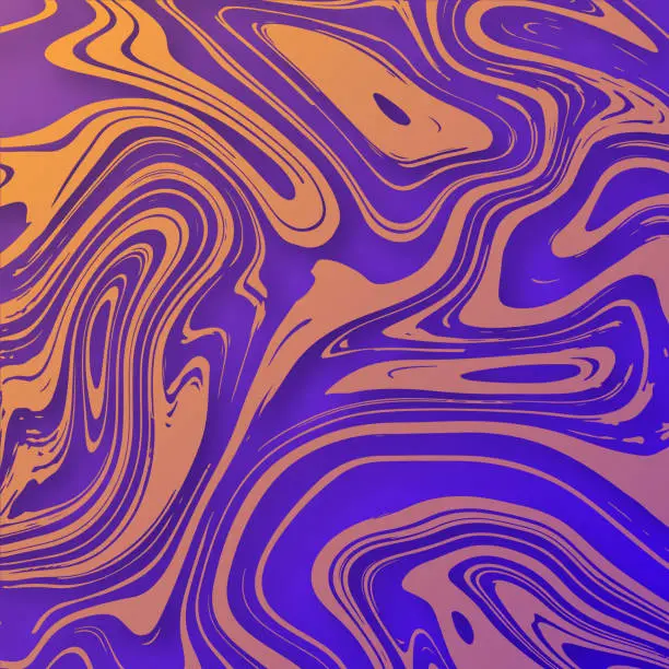 Vector illustration of Liquid background with Purple gradient - Trendy design