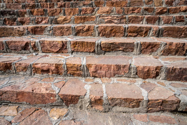 The road was paved with red rocks