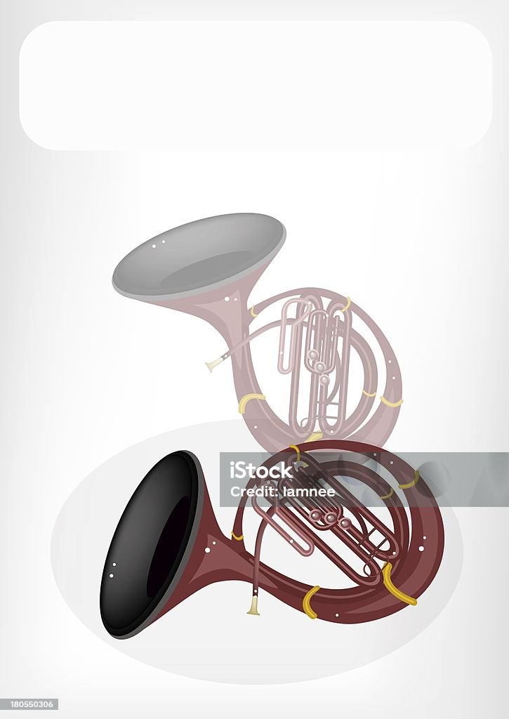 Musical Sousafono con un Banner bianco - Illustrazione stock royalty-free di Accordo