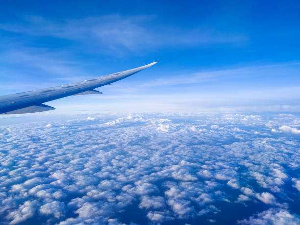 istock Morning flight in the blue sky. 1805521044