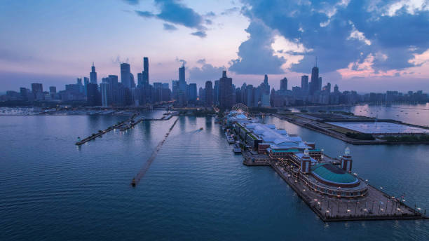istock Navy Pier's Twilight Magic: Chicago's Skyline Comes Alive 1805527876