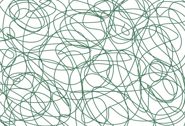 Abstract Background with children handwriting. oblique curves chaotic lines. Association game Vector Background with children handwriting. oblique curves chaotic lines. An exercise for imagination in childrens drawing school. Association game. Vector Illustration. edgy drawings stock illustrations