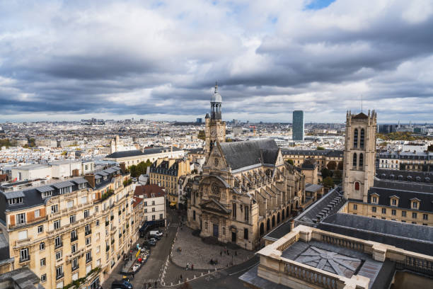 istock Paris skyline panorama with a church 1805570430