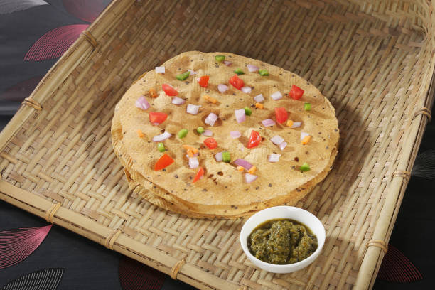istock Moong Dal Pappad or Masala Pappad With Chop Veggies 1805577033