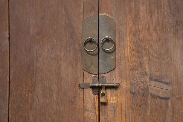 Ancient Chinese wooden gate and door overhand ring