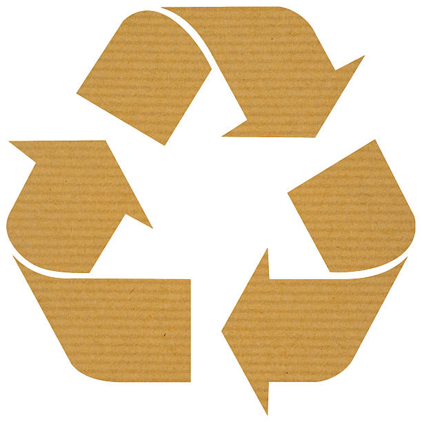 istock Recycle logo with reused paper 180562765