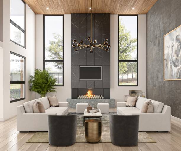istock Modern Contemporary Living Room 1805648678