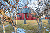 Bø Church in Bø i Vesterålen during winter