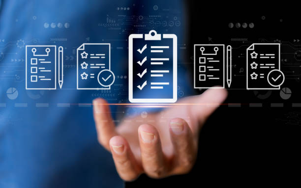 Human performance checking mark on checklist, survey, form, check mark, yes, questionnaire, filling digital, list, assessment, exam, vote, answer, to do list, evaluation, business and education concept marca de verificación del desempeño humano en la lista de verificación, encuesta, formulario, marca de verificación, sí, cuestionario, llenado digital, lista, evaluación, examen, voto, respuesta, lista de tareas pendientes, evaluación, concepto de n