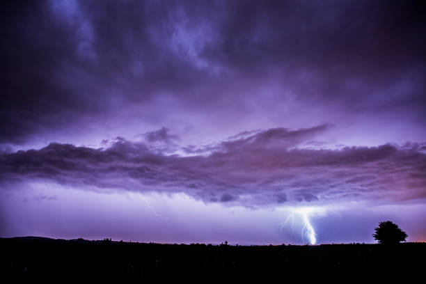 istock Lightning in Balaguer, Lleida, Catalonia, Spain 1805677672