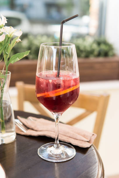 istock Glass of sangria on red wine 1805681264