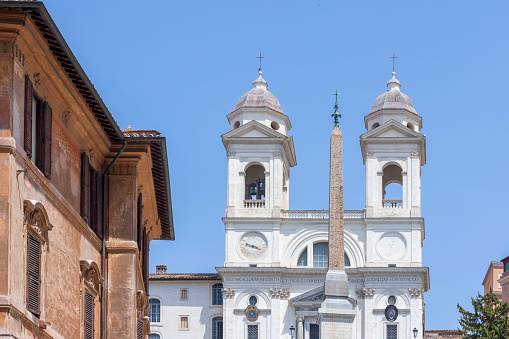 Cathedral of Siena City in Central Italy with bell tower and Dome