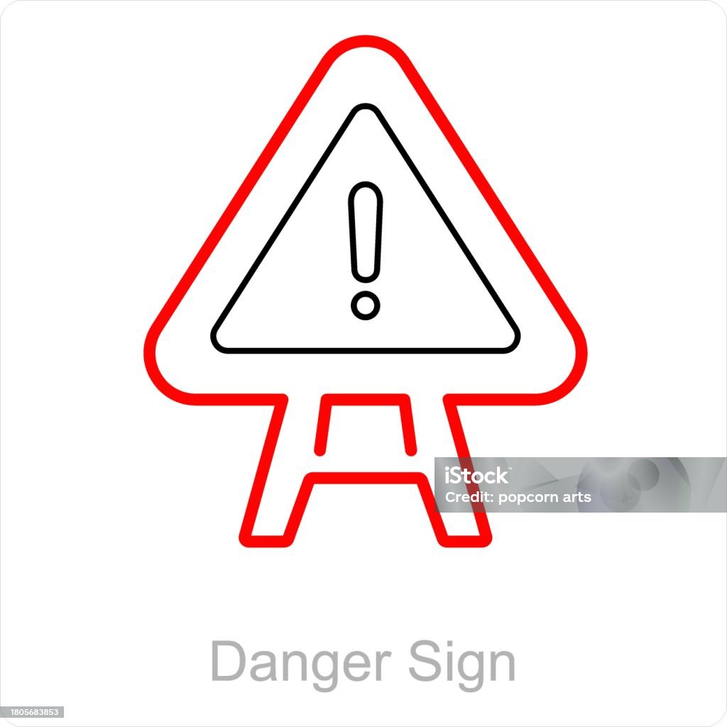 Danger Sign Simple Danger Sign Stock Illustration - Download Image Now - Concepts ...