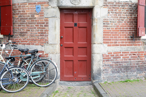 Doorway to an old building in Amsterdam