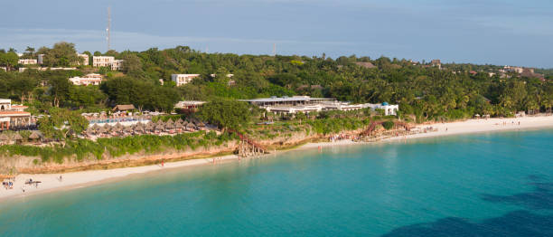 istock sandy beach turquoise ocean and luxury resort at Zanzibar 1805759785