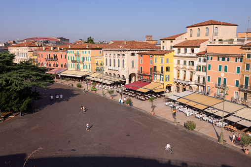 main square - piazza bra - of Verona, Italy