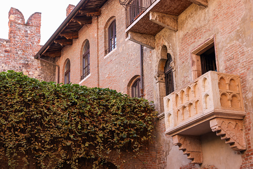 famous balcony of Juliet, Verona