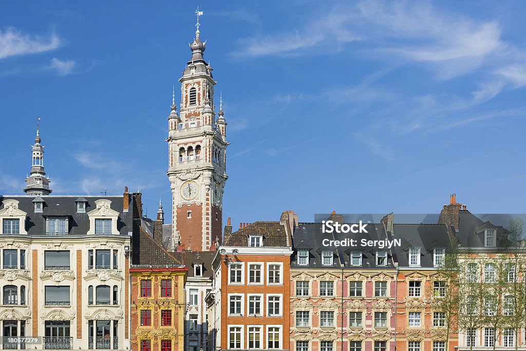 View on chamber of commerce in Lille View on chamber of commerce in Lille under the blue sky Lille Stock Photo