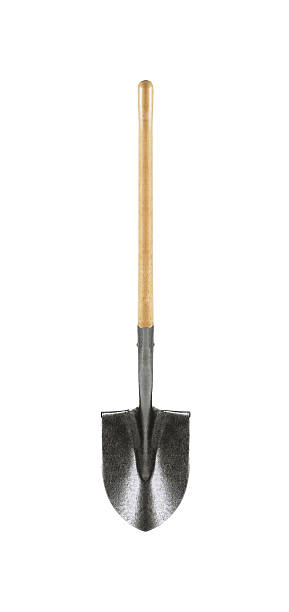 istock Shovel with wooden handle isolated 180578288