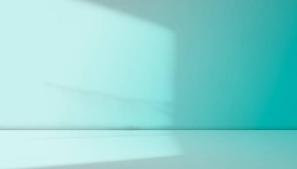 istock Blue Background Studio Presentation Abstract cyan Corner Shelf Template Bg Mockup Stage Wall Business 3d Technology Kitchen House Light Table Space Building Interior Room Mockup Digital Shadow Window. 1805804495