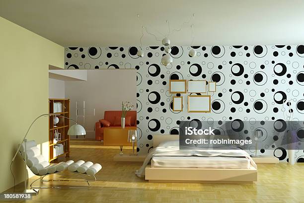 Modern Bedroom Stock Photo - Download Image Now - Apartment, Bed - Furniture, Bedding