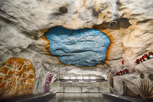 The Stockholm metro (Subway or Tunnelbana) has been called the longest art gallery in the world