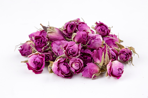 dried rose isolated on a white background