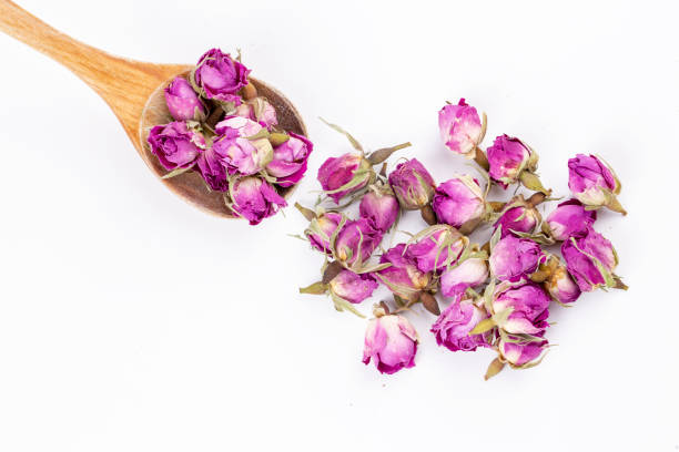 istock Dry rose flower petals tea 1805858716