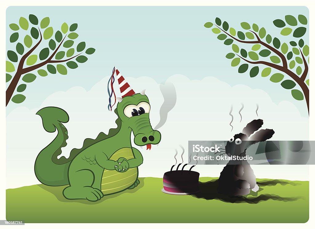 Happy Birthday - Lizenzfrei Drache Vektorgrafik