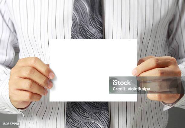 Handing A Blank Business Card Over Stock Photo - Download Image Now - Advice, Alphabet, Blank