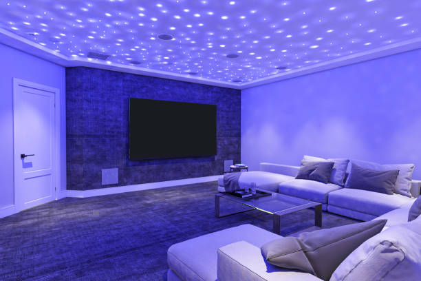 istock Media Room in Luxury House 1805905729