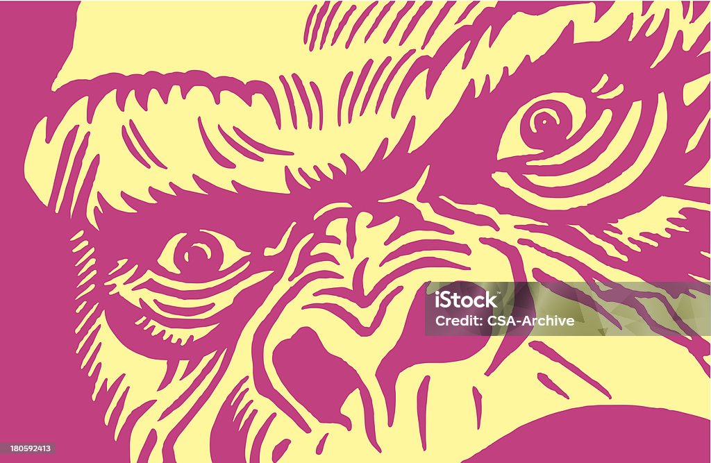 Close-up of a Gorilla Ape stock vector