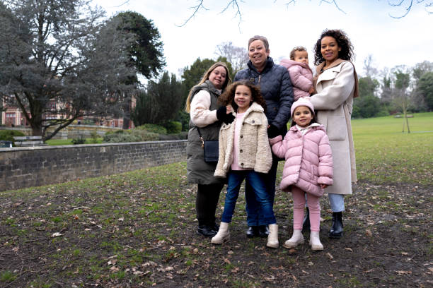 istock Multi Generational Family Portrait in Public Park 1805930796