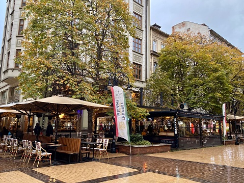 Bulgaria - Sofia - Vitosha Blvd\n\nIt is a modern street in the old town of Sofia with restaurant and stores
