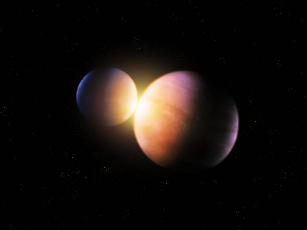 istock A powerful explosion during the collision of two planets. 1805948058