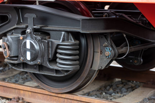 istock Railway wheel wagon, train brake, transport concept 1805949720