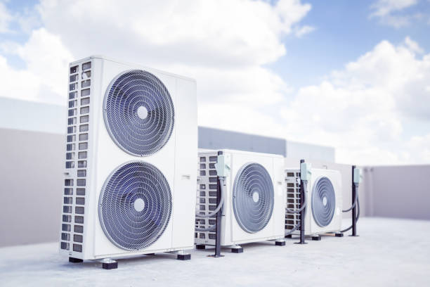 istock Air conditioning outdoor unit compressor install outside the building. 1805953807