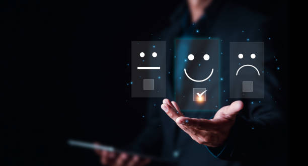 istock Customer Experience Concept, Best Excellent Services Rating for Satisfaction,excellent rating Five Star. Review, feedback, good, the best of product and service.; 1805954351
