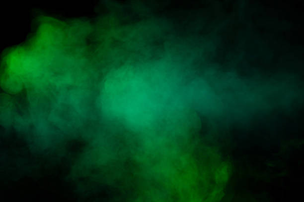 istock Blue and green steam on a black background. 1805980368