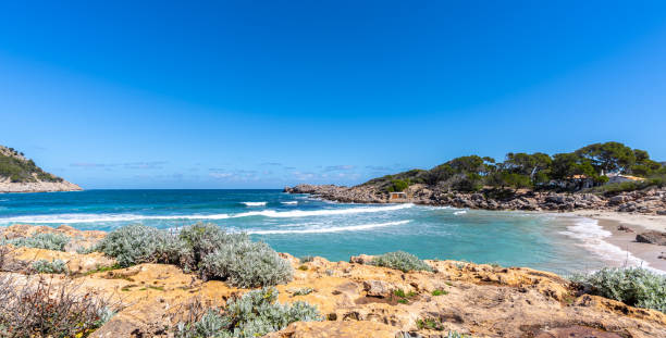 istock Panoramic view of mallorca coastline on a sunny summer day 1806004384