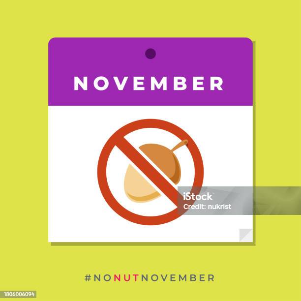 November Calendar Featuring A Warning Sign For No Nut Stock No Nut November Calendar 2025 Meaning