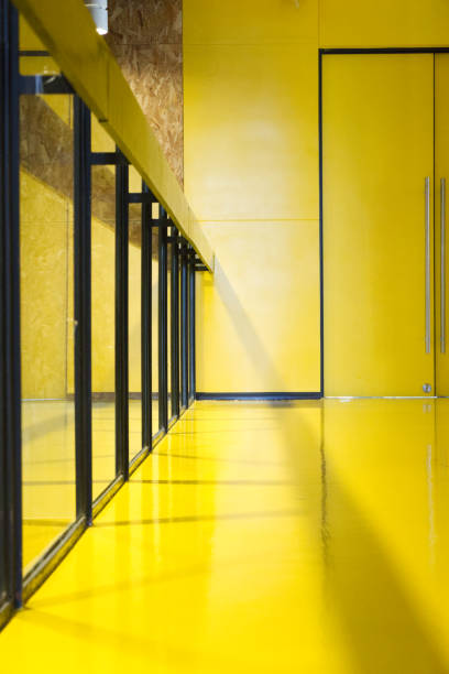 istock yellow room modern art open door background texture architecture 1806018377