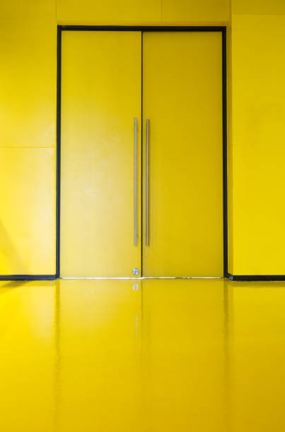 istock yellow room modern art open door background texture architecture 1806018379