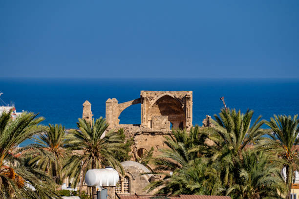 st. george church greek in the old town of famagusta. - st george church imagens e fotografias de stock