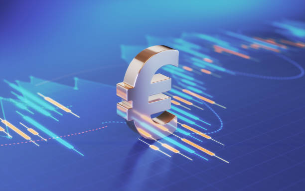 istock Euro Symbol sitting on Business and Financial and Technical Data Chart 1806028325