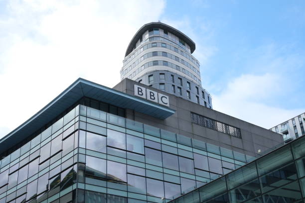 Salford, England - November 1, 2023: BBC building in Media city