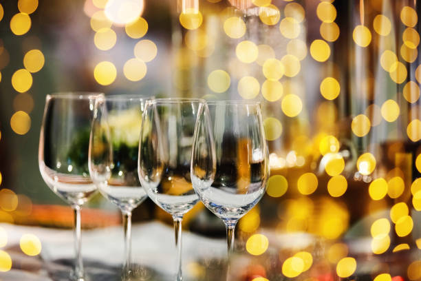 istock A glass of  wine on table, 1806090117