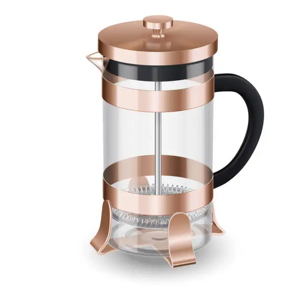 Vector illustration of French press pot