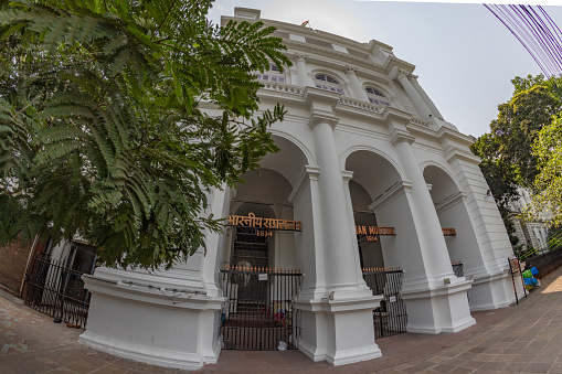 Kolkata,west bengal,India,11 April 2022 The Indian Museum is the largest and oldest museum in India and has rare collections of antiques, armour and ornaments, fossils and Mughal paintings.