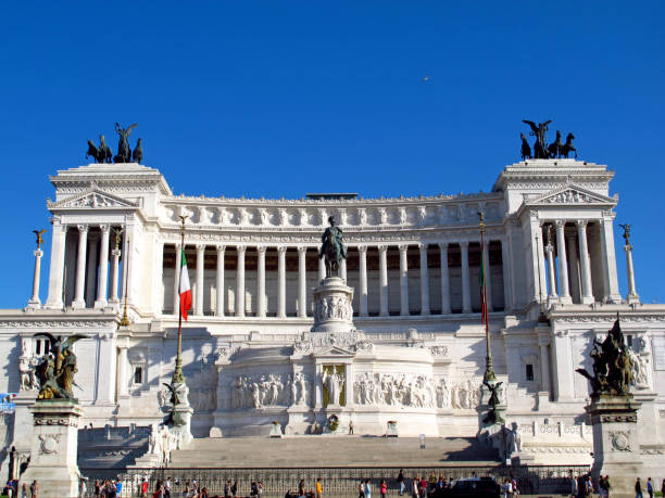 Rome, Italy - 15 Jul 2011: Vintage Complesso del Vittoriano in Rome, Italy